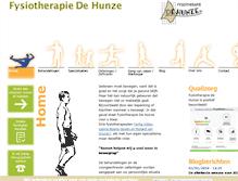 Tablet Screenshot of fysiotherapiedehunze.nl